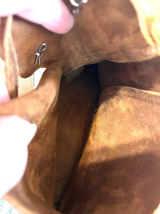 Women’s kids Tan-Brown Suede Fringe Ankle Boots size 7-8 - Picture 9 of 9